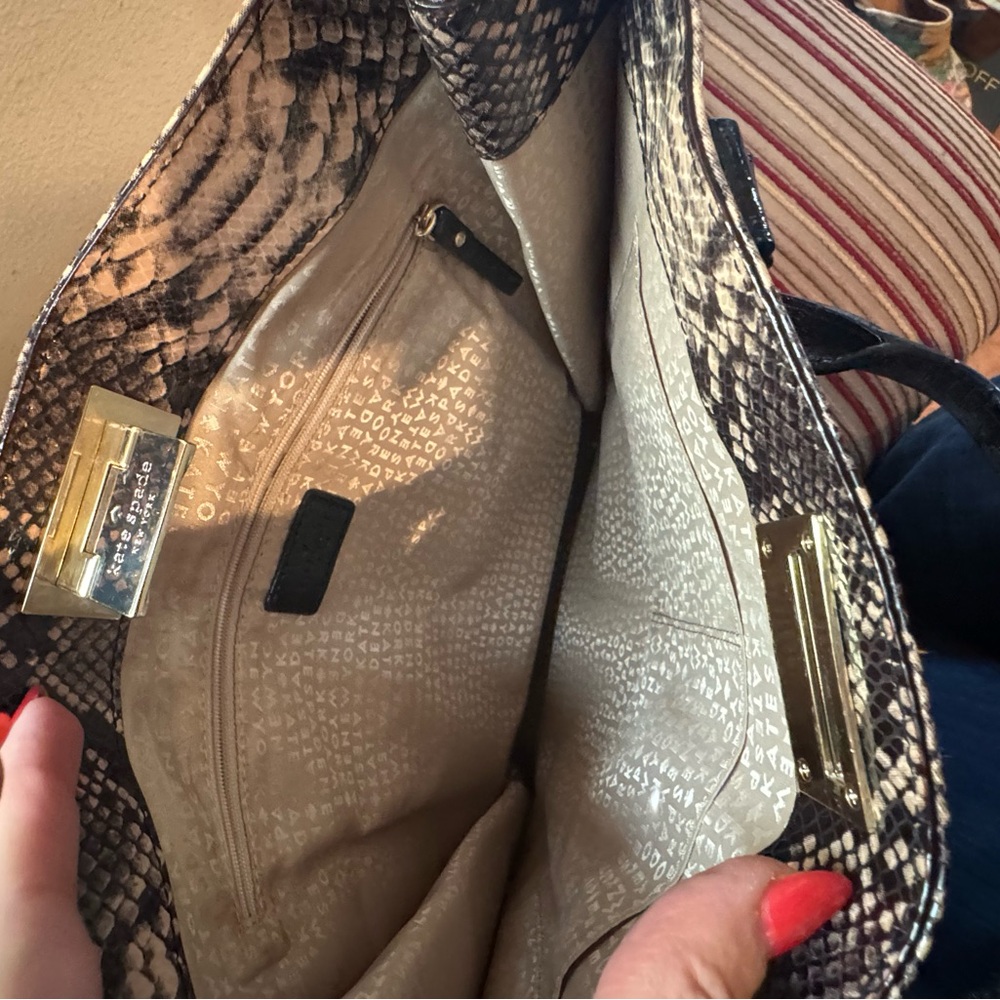 Kate Spade Millenium Park Pacey Python Tote Handb… - image 8